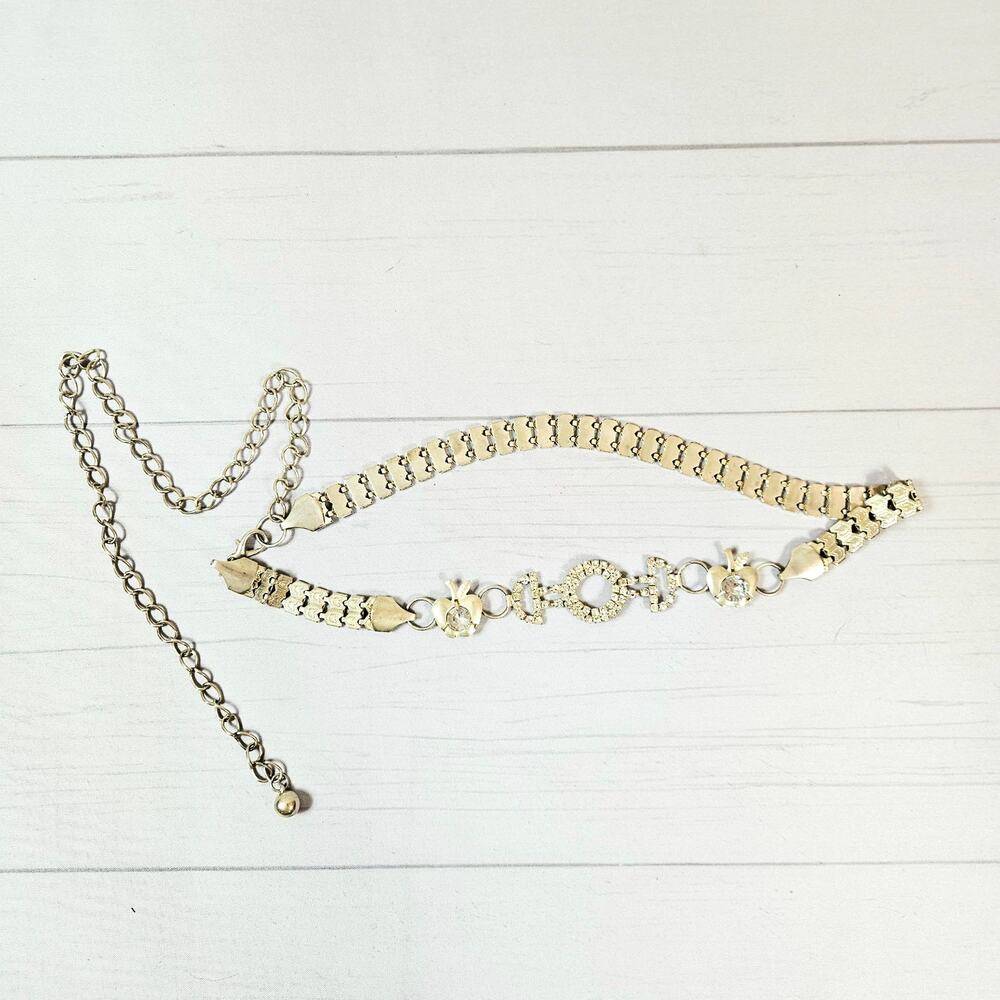 Euro Waist Chain Belt Y2k Silver Metal Link Adjustable